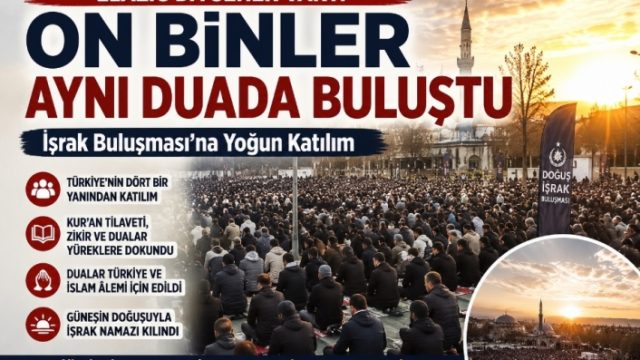 Elazığ’da Seher Vaktinde Gönüller Buluştu: İşrak Programına Yoğun Katılım